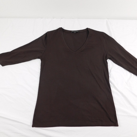 Rendez-Vous Paris Black 3/4 Sleeve V-Neck Tunic Top | Size 3 - Picture 5 of 5
